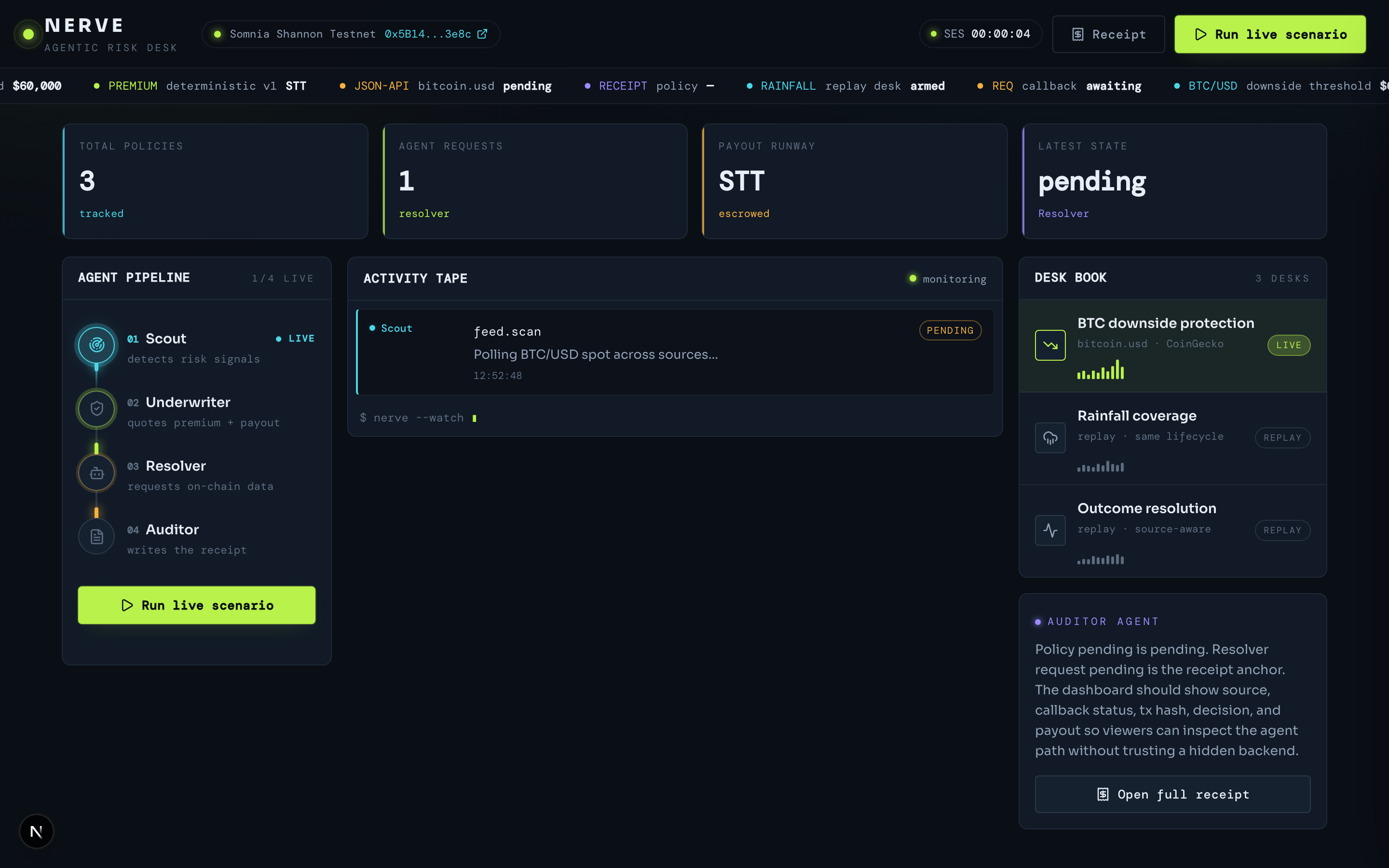 Agent pipeline mid-resolution as the JSON-API leg returns.